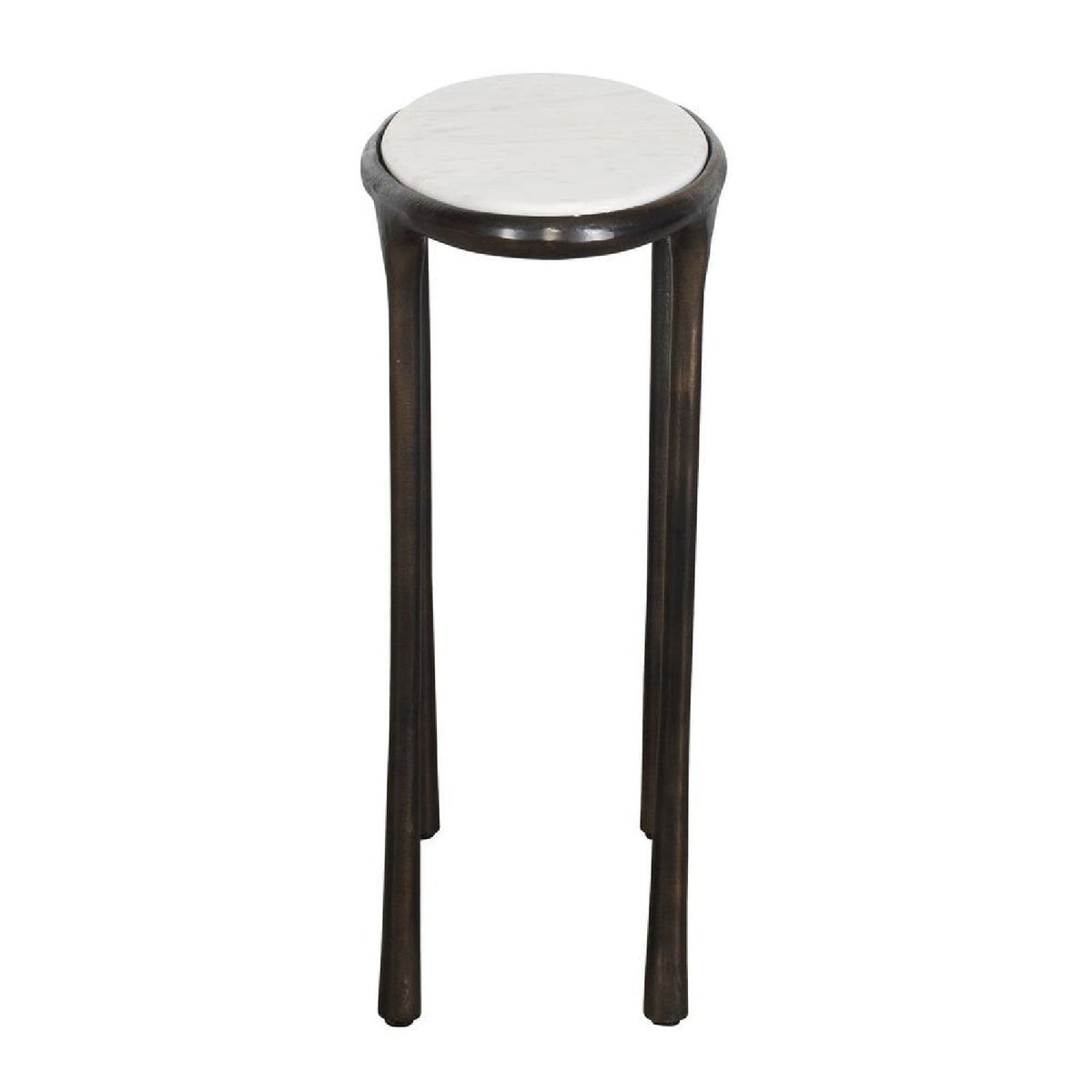 White Marble Oval Accent Table by Uttermost Ata, alternate view 5