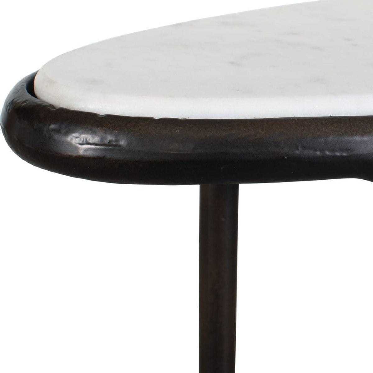 White Marble Oval Accent Table by Uttermost Ata, alternate view 6
