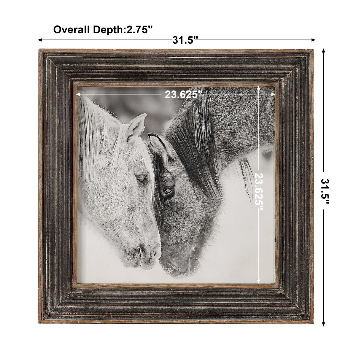 Modern European furniture - Black & White Horses Art Print - www.oroa.com
