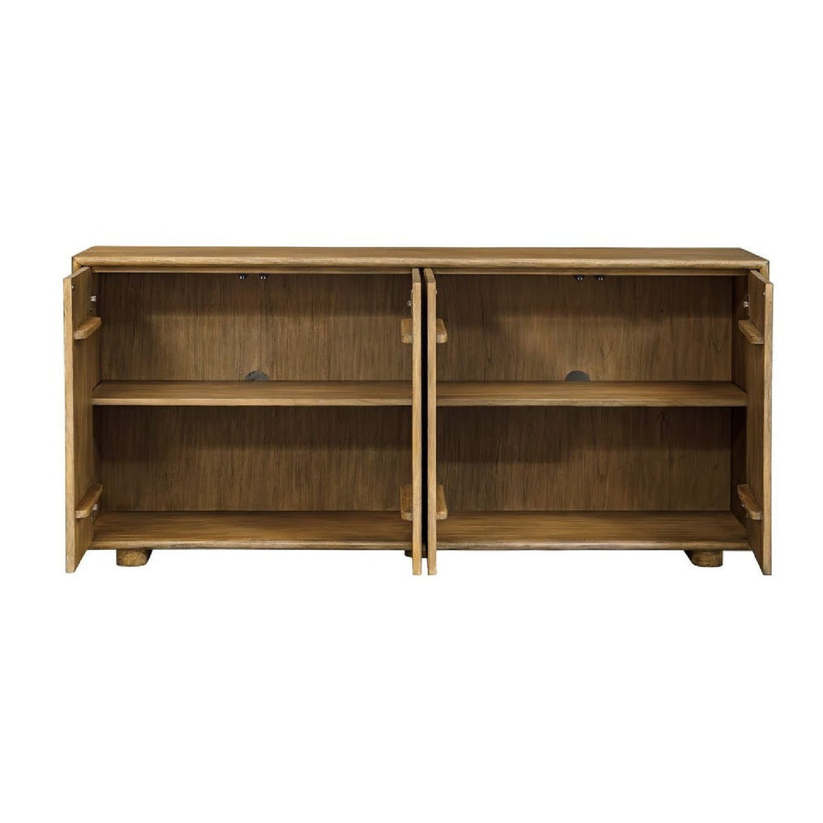 Natural Mindi Wood 4-Door Cabinet by Uttermost Stevenson, alternate view 4