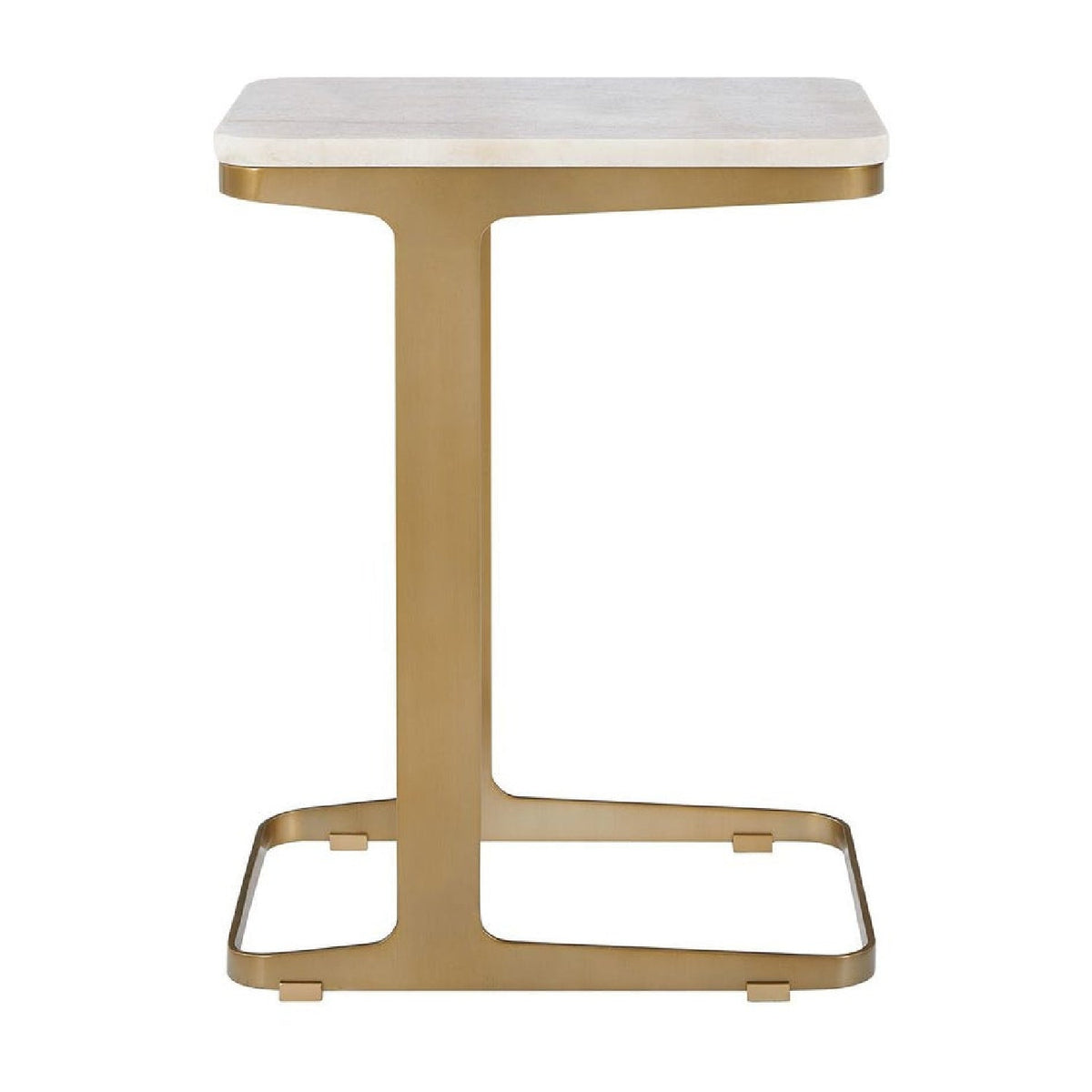 White Marble End Table by Uttermost Tylan, alternate view 5