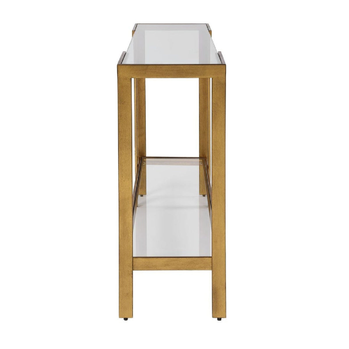 Gold Framed Glass Console Table by Uttermost Kendrick, alternate view 4