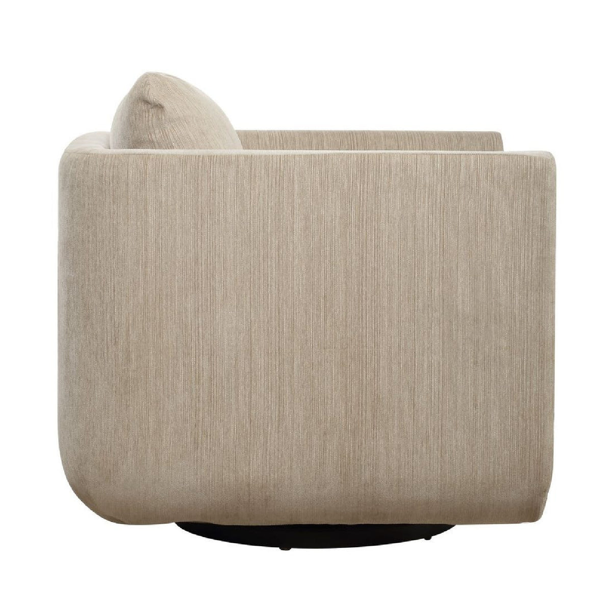 Modern European furniture - Chenille Rounded Swivel Chair - www.oroa.com