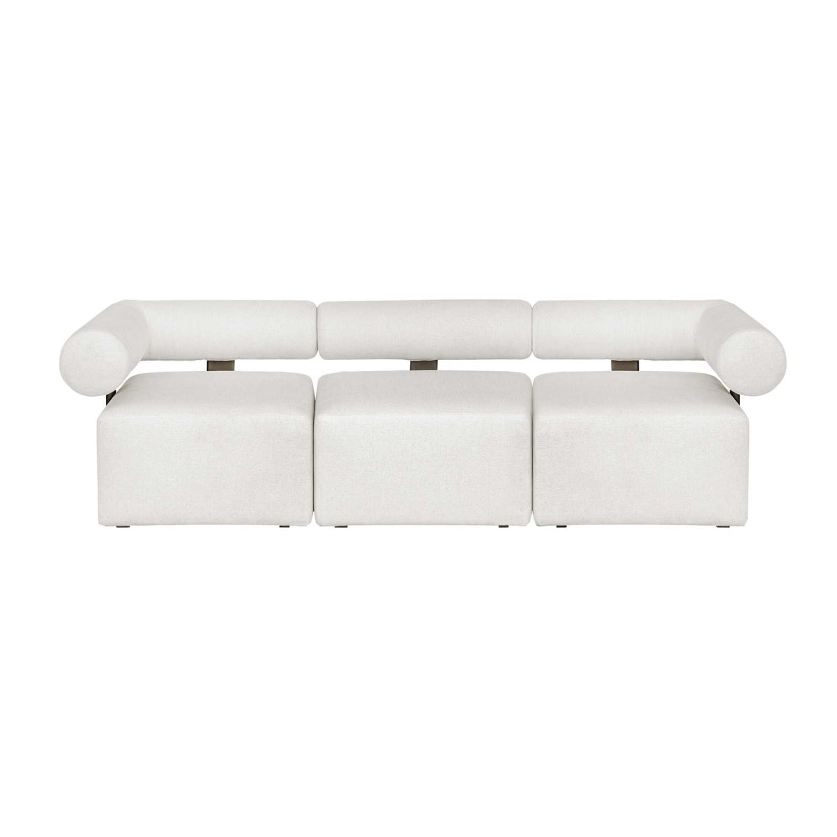 White Fabric Outdoor Sofa by Uttermost Bolster, alternate view 9