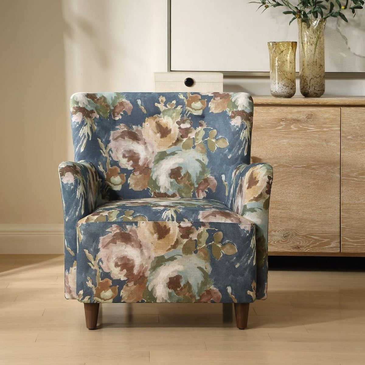 Floral Print Accent Armchair by Uttermost Lainey, alternate view 10