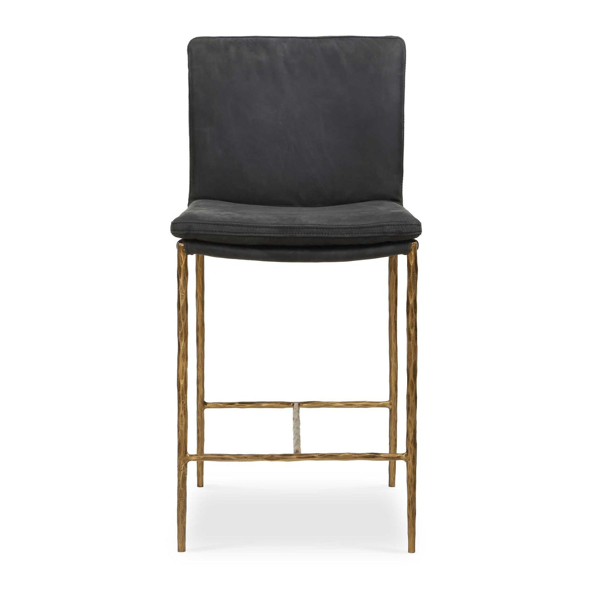 Gray Leather Counter Stool by Uttermost Ascend