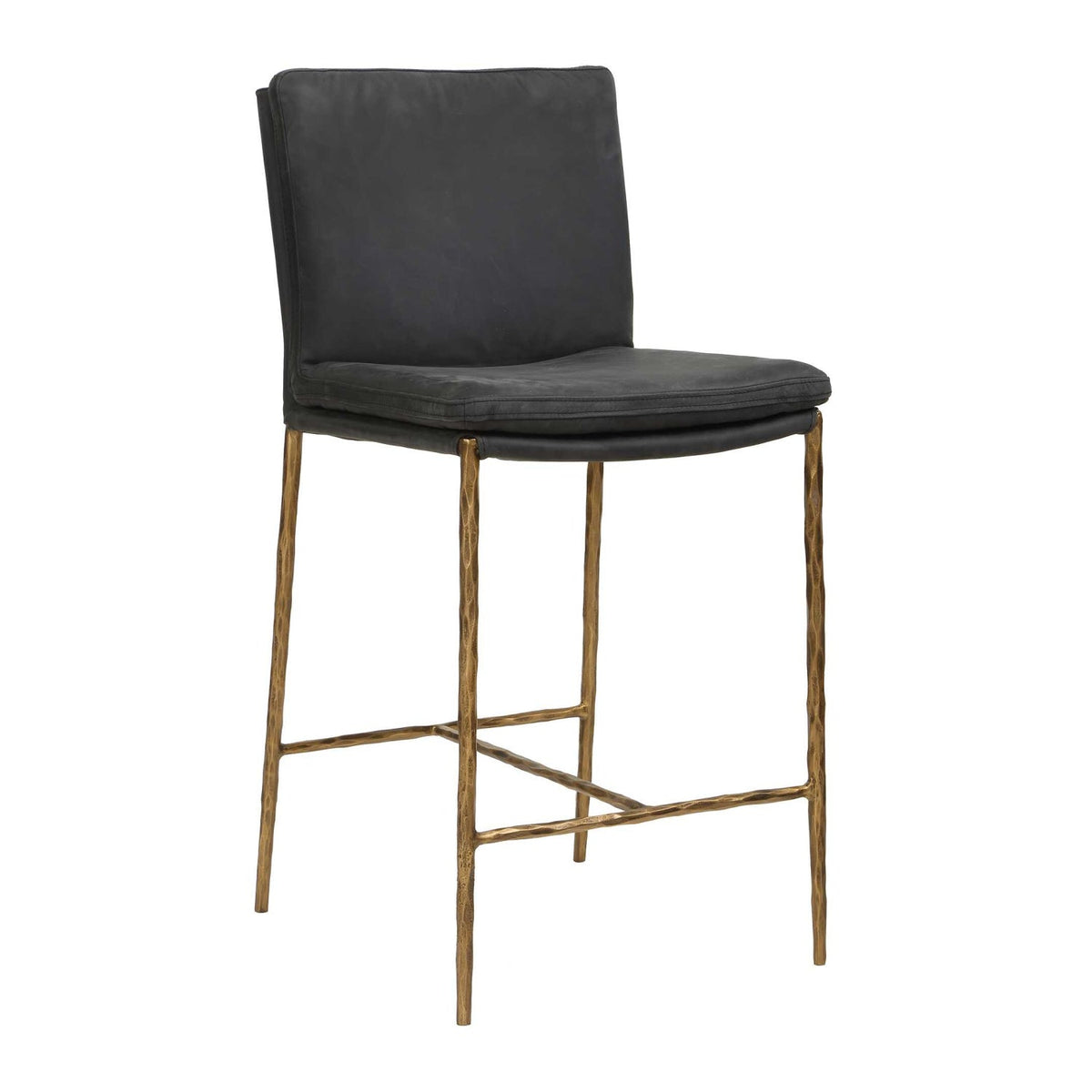 Gray Leather Counter Stool by Uttermost Ascend, alternate view 3