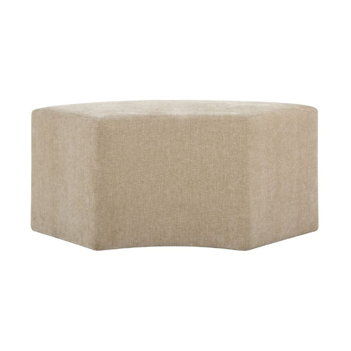 Beige Velvet Curved Bench by Uttermost Khai