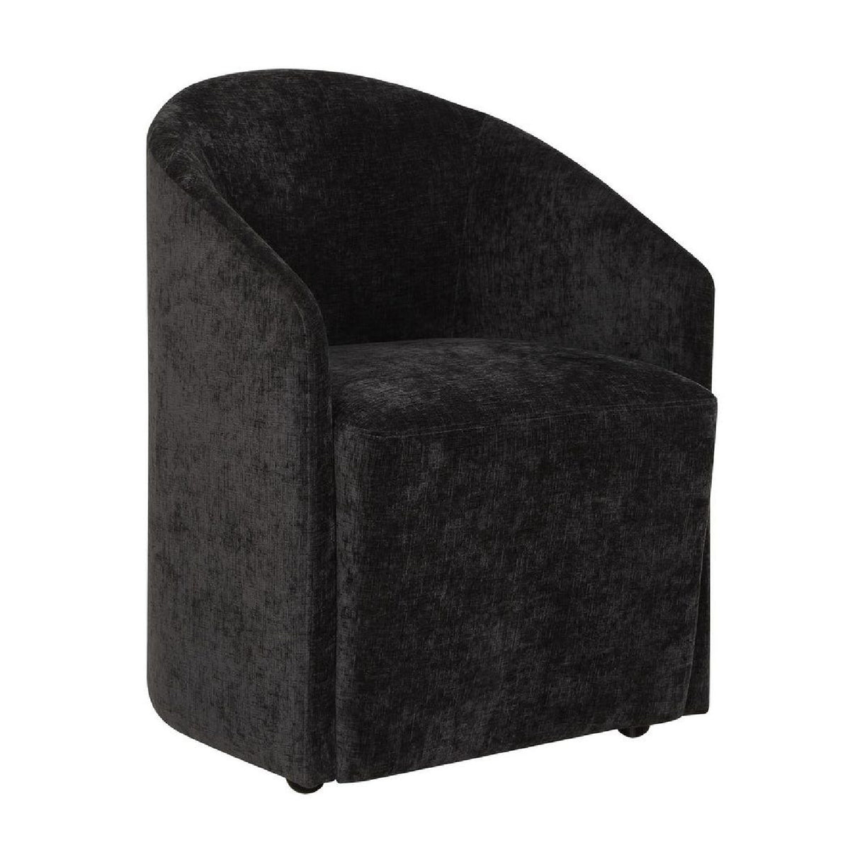 Modern European furniture - Velvet Dining Chair with Casters - www.oroa.com