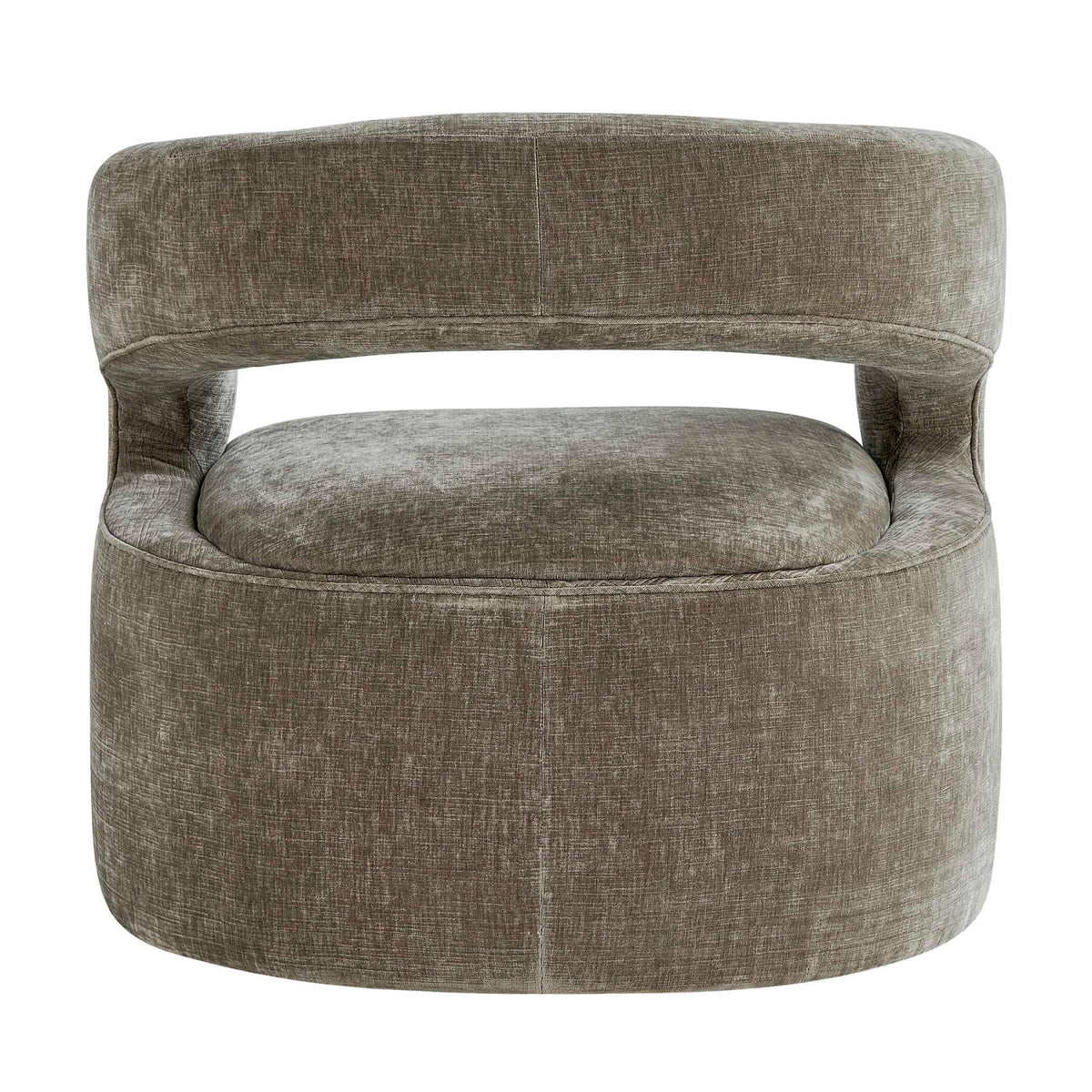 Modern European furniture - Taupe Velvet Swivel Chair - www.oroa.com