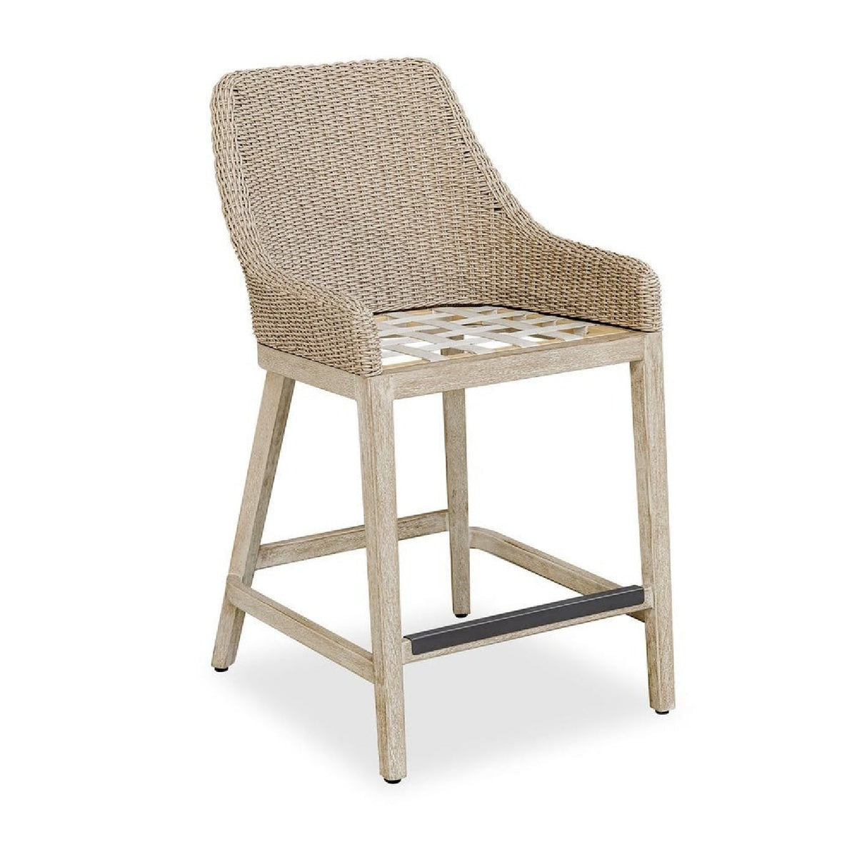 Beige Wicker Outdoor Counter Stool by Uttermost Paloma, alternate view 6