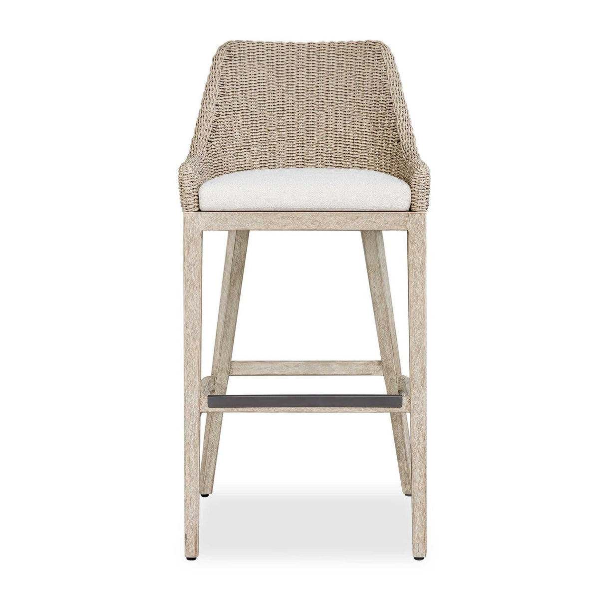 Cream Wicker Outdoor Bar Stool by Uttermost Paloma