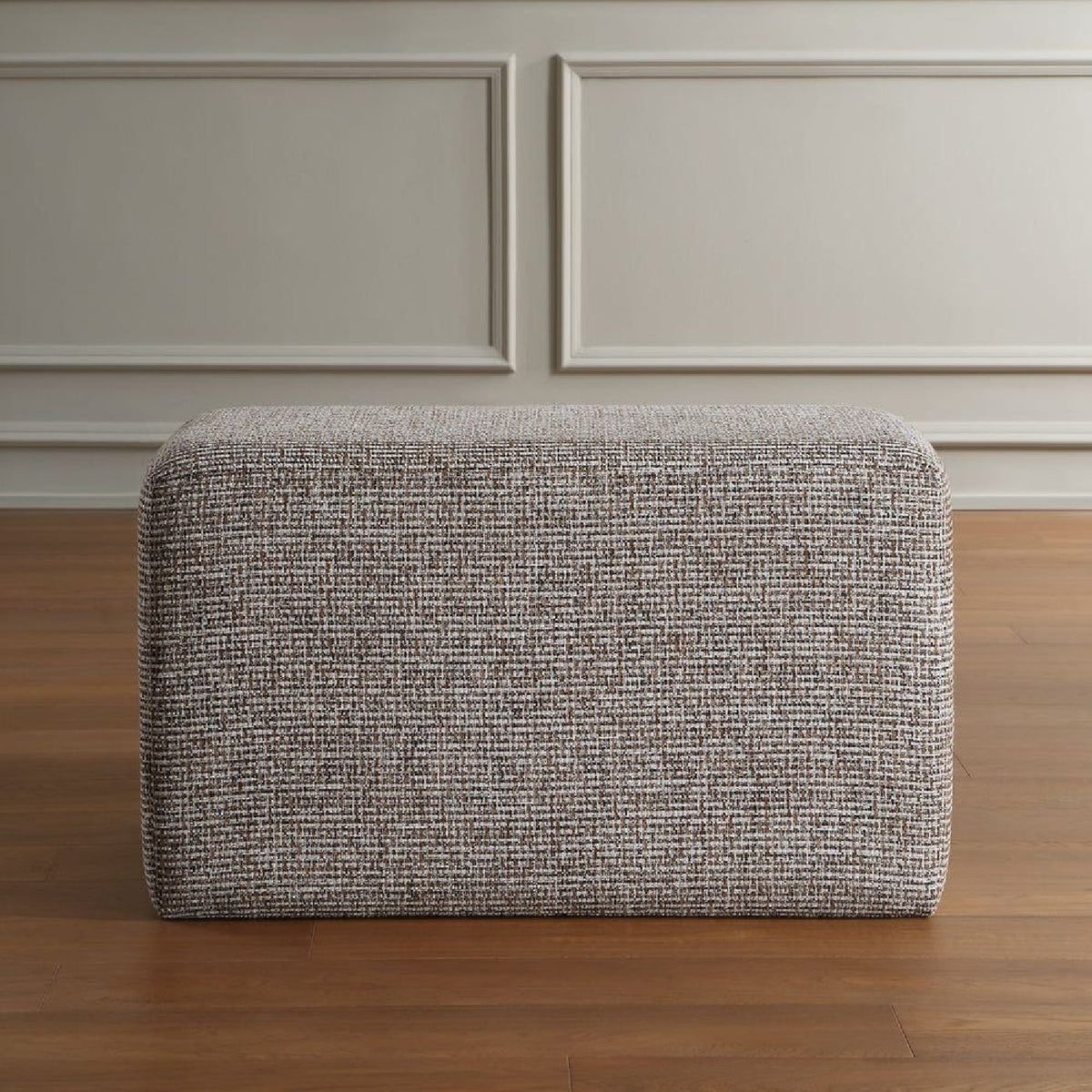 Cream Woven Rectangular Ottoman by Uttermost Kelce, alternate view 7