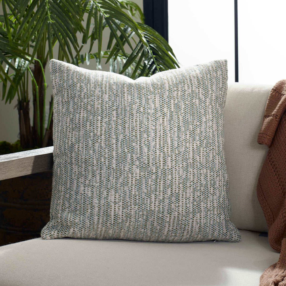 Woven Basketweave Outdoor Pillow | Uttermost Zenith
