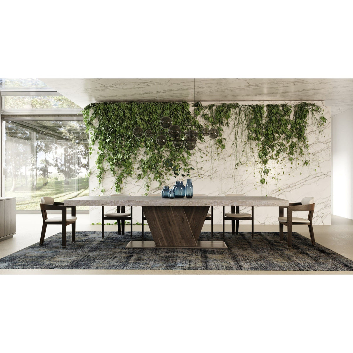 Pecan Elm Extendable Dining Table | OROA Modern Cairo