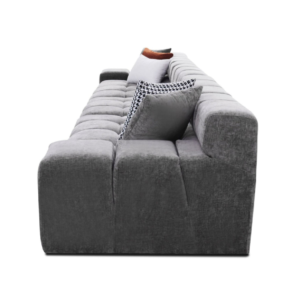 Gray Tufted Sofa | OROA Modern Rhonda