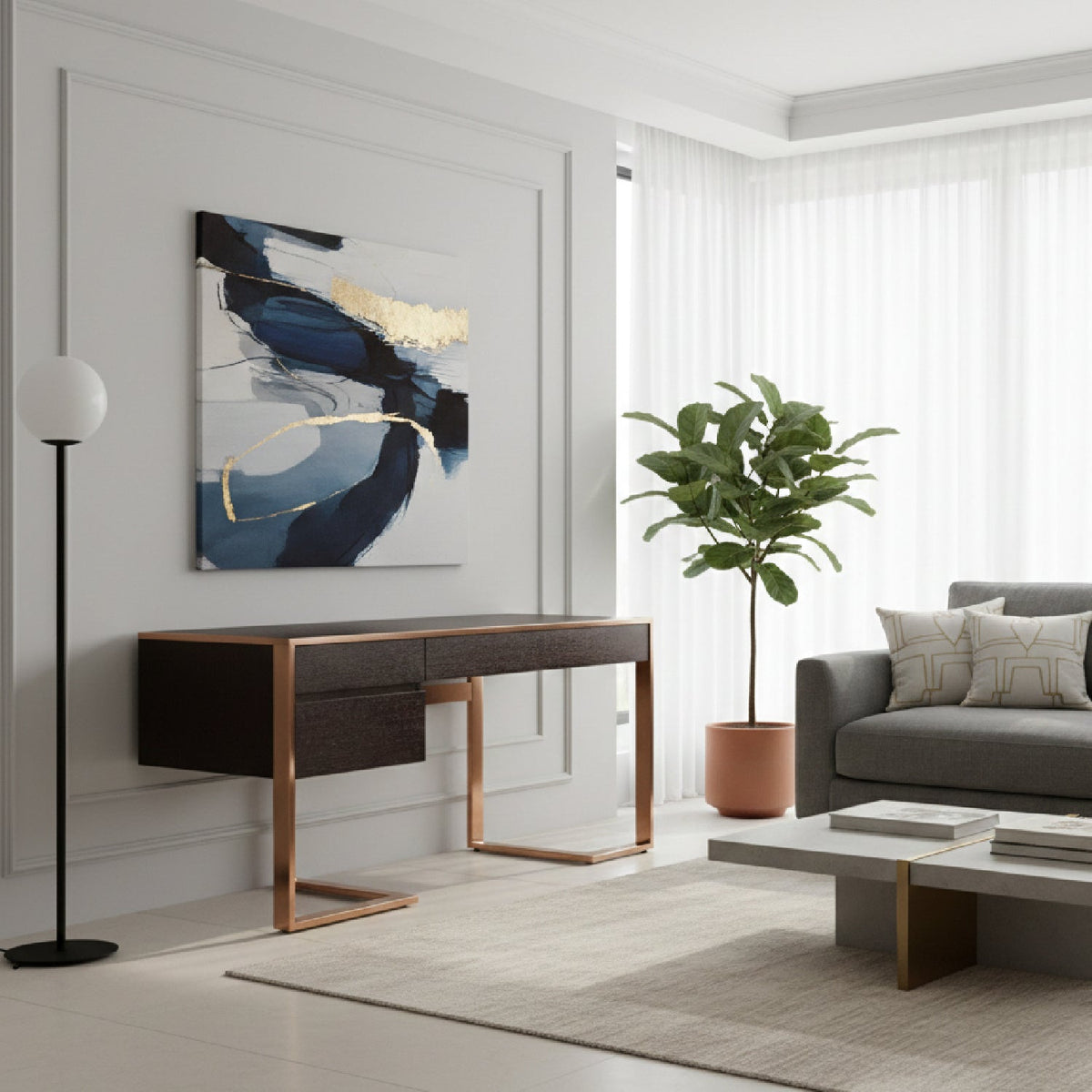 Wenge Veneer Desk | OROA Modern Fauna
