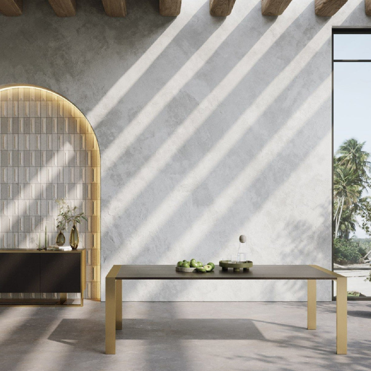 Wenge Veneer Dining Table | OROA Modern Fauna