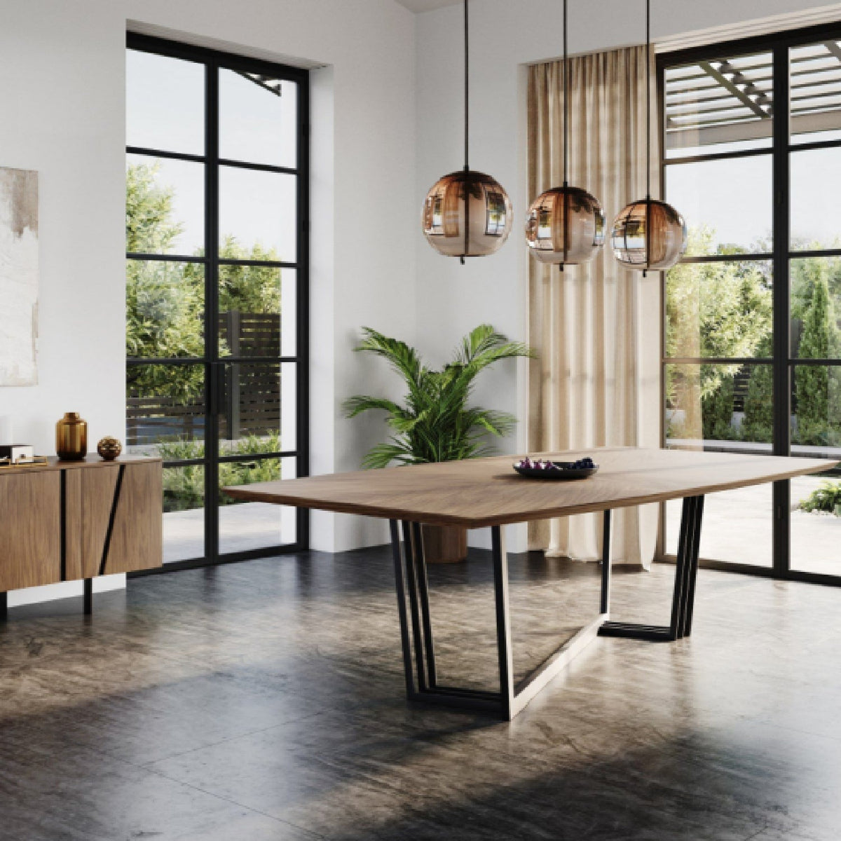 Rectangular Walnut Dining Table | OROA Modern Gilroy