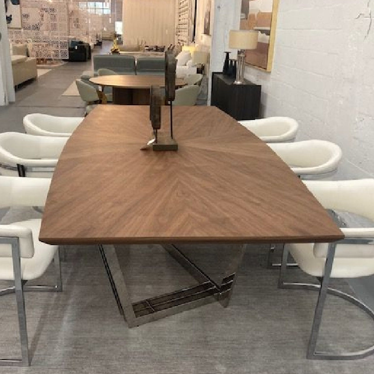 Stainless-Steel Base Dining Table | OROA Modern Gilroy