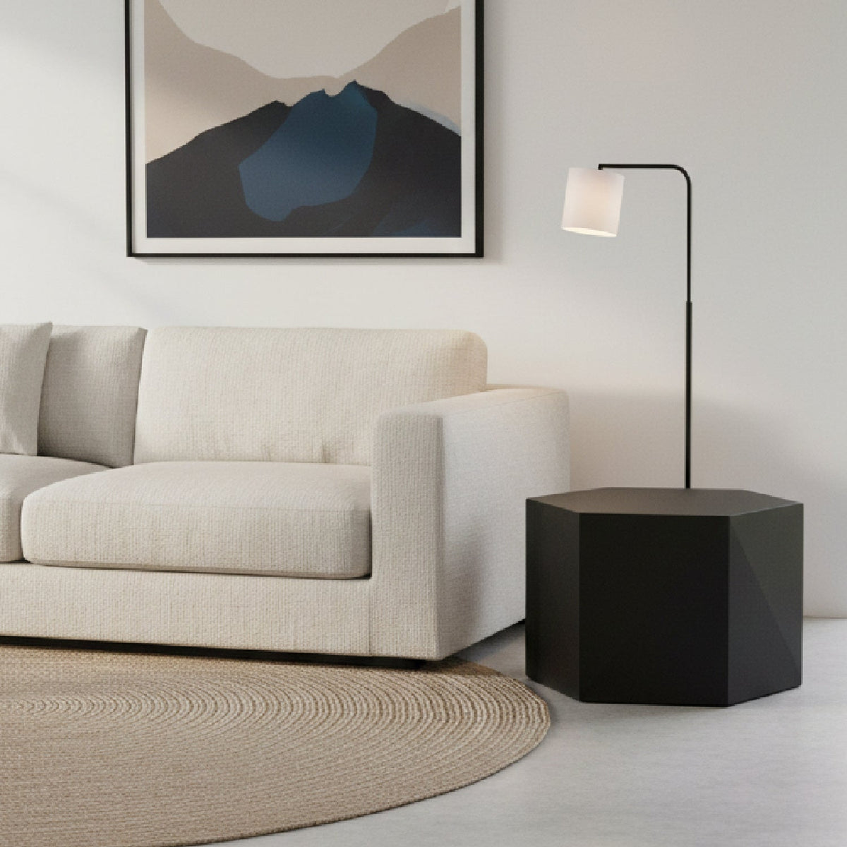 Hexagonal Gray End Table S | OROA Modern Newmont