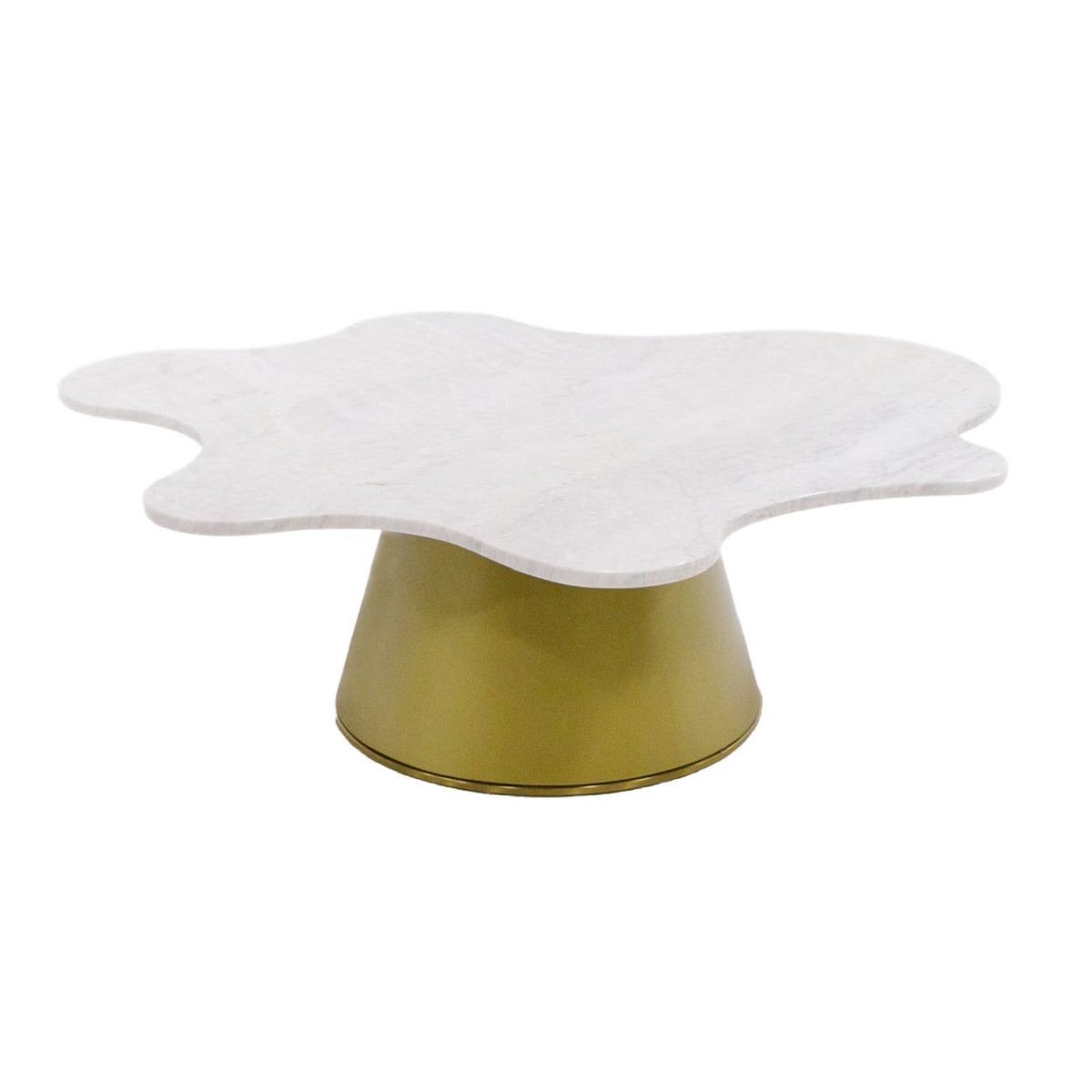 Freeform White Marble Coffee Tables (2) | OROA Modern Gabbro | Oroa.com