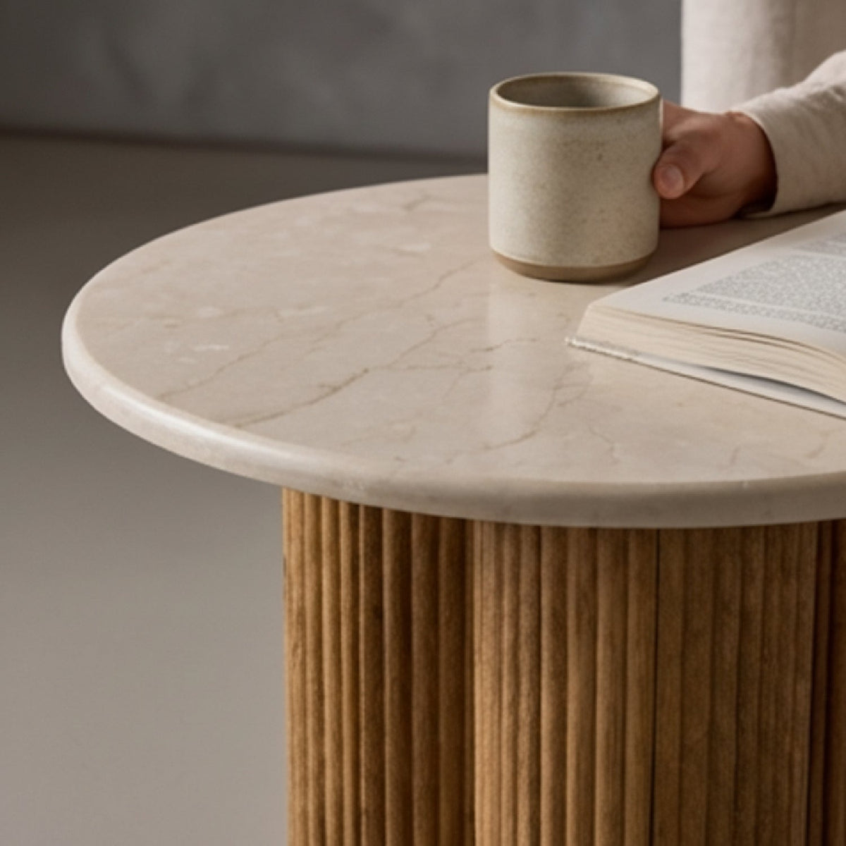Marble Round End Table | OROA Modern Hayden