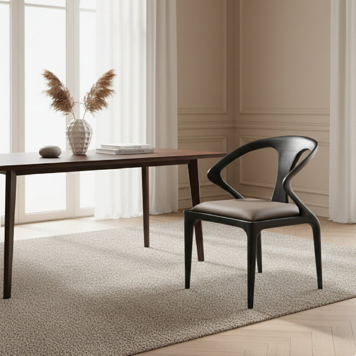 Black Ash Dining Chair | OROA Modern Campbell