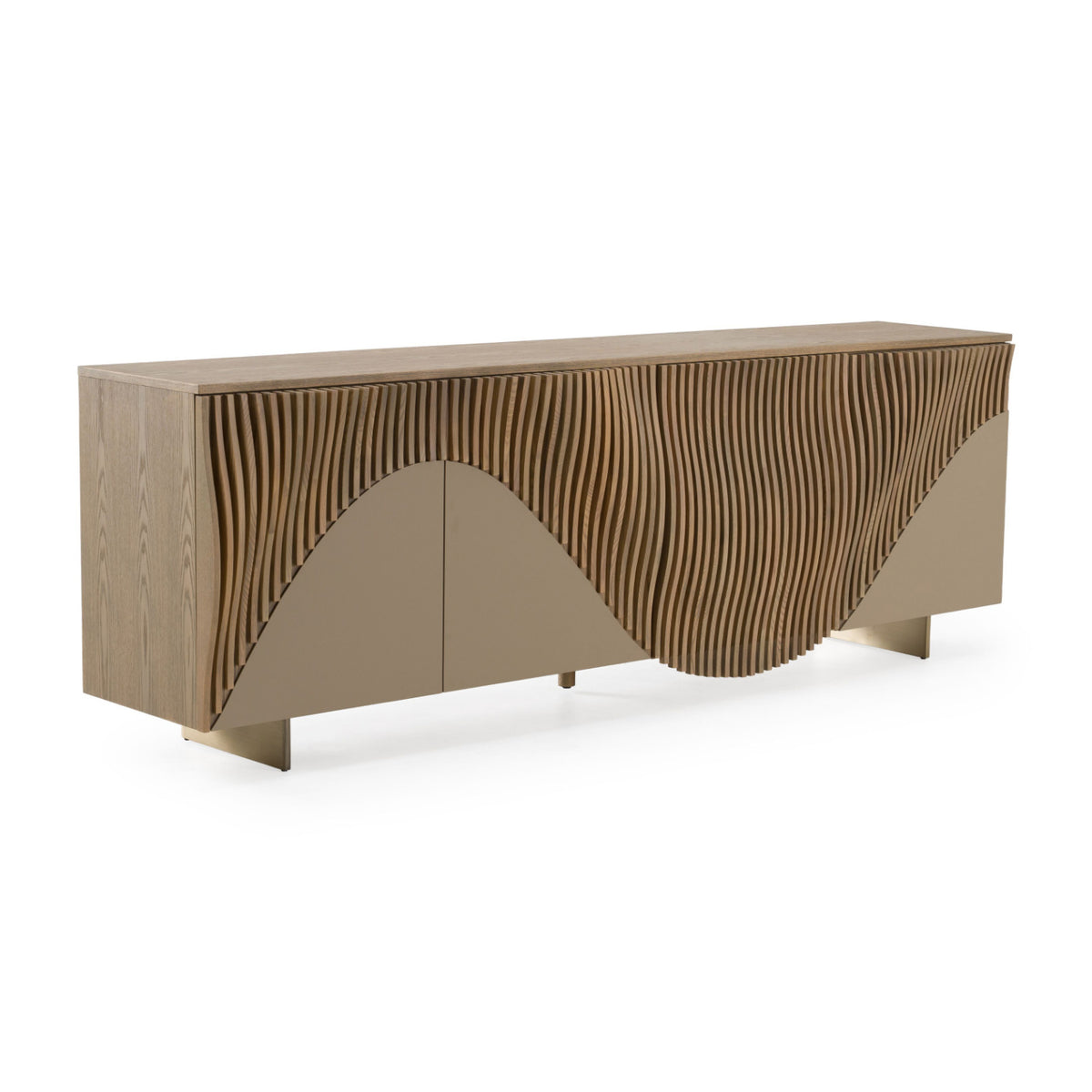 Wooden Wavy-Fluted Sideboard | OROA Modern Pangea
