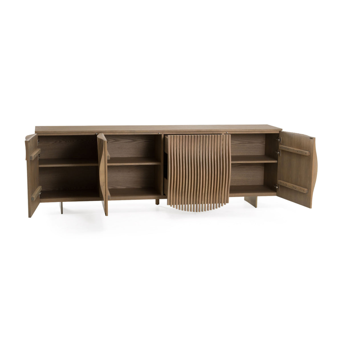 Wooden Wavy-Fluted Sideboard | OROA Modern Pangea