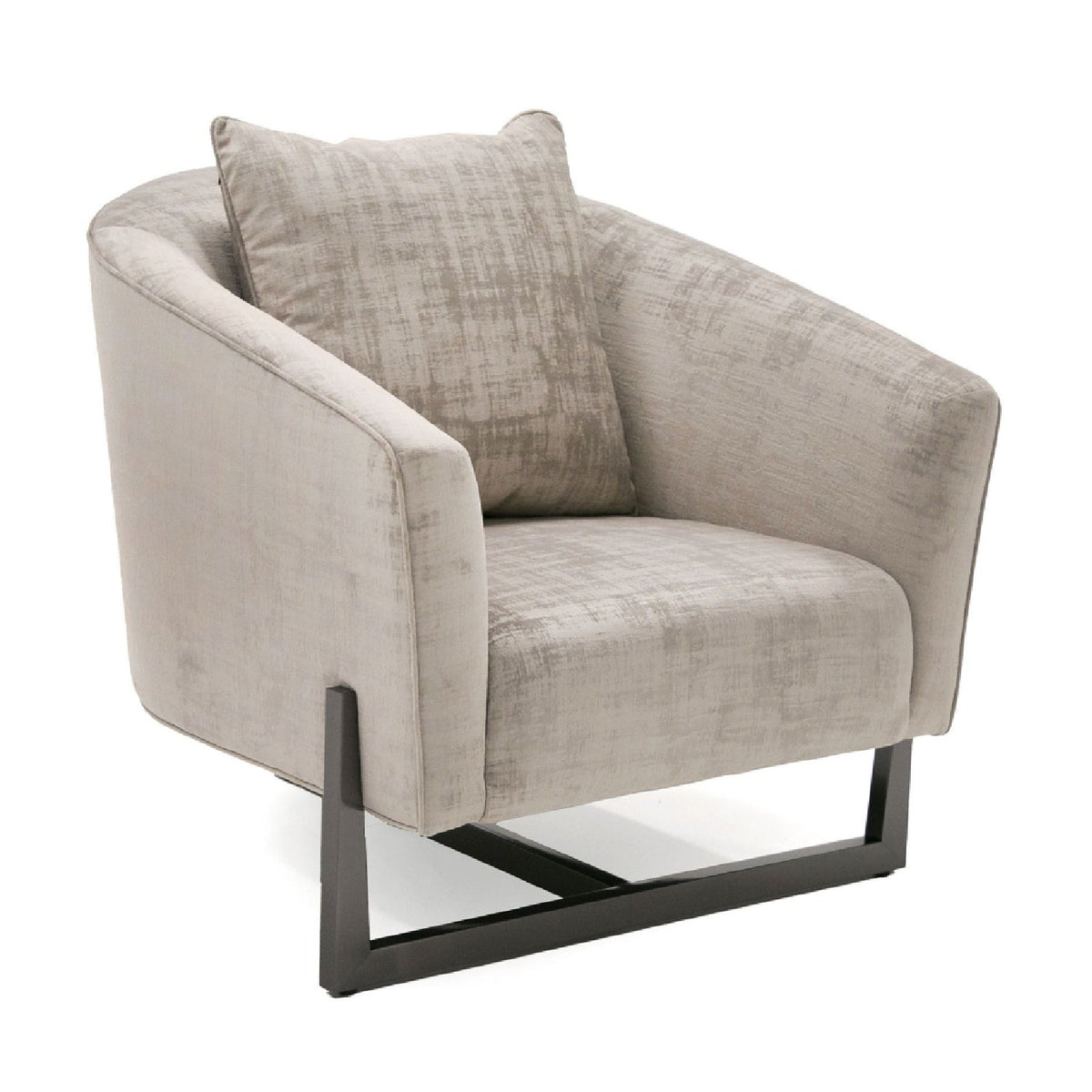 Bronze Cross Base Accent Chair | OROA Modern Forbis