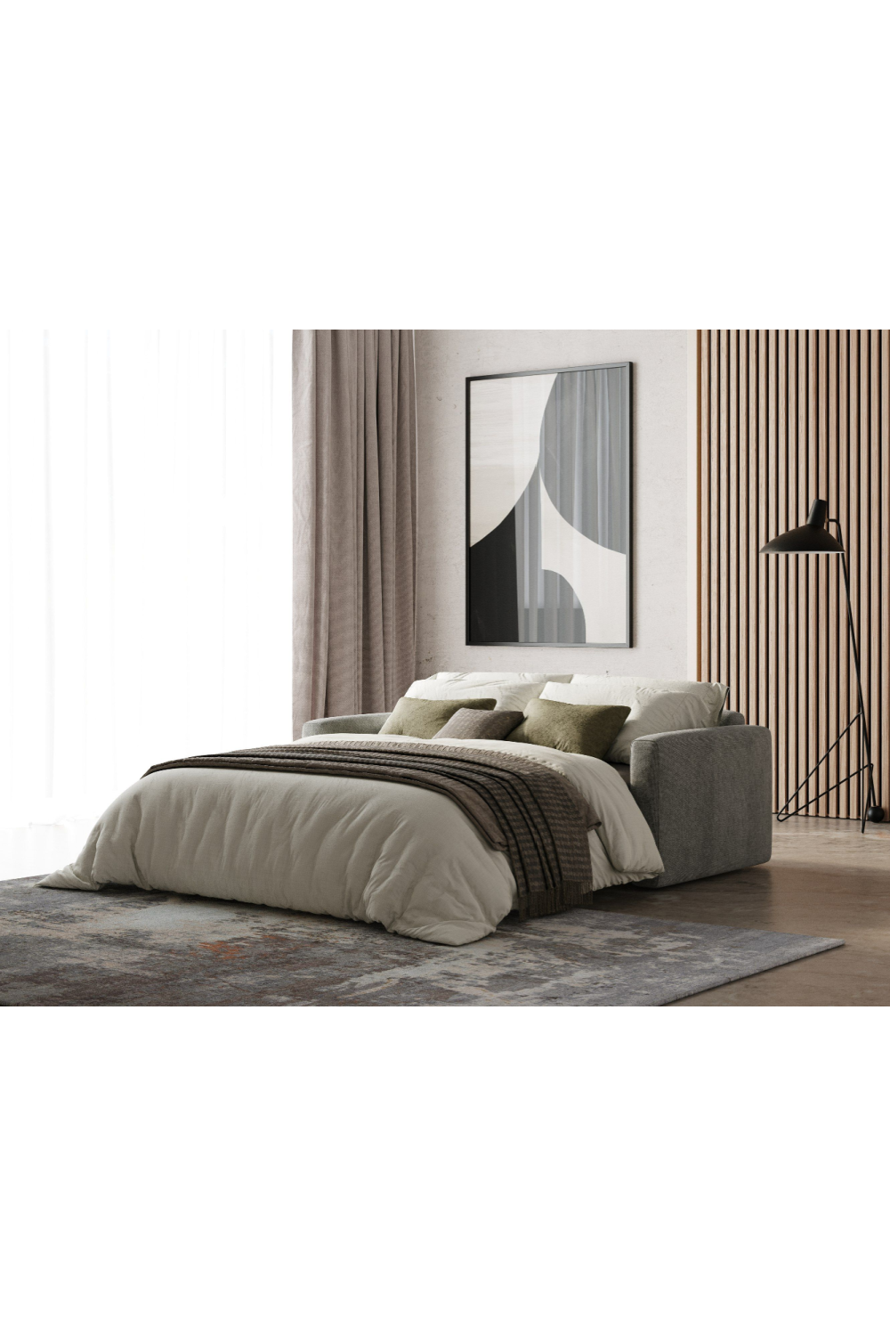 Square-Armed Sofa Bed | OROA Modern Revers | Oroa.com