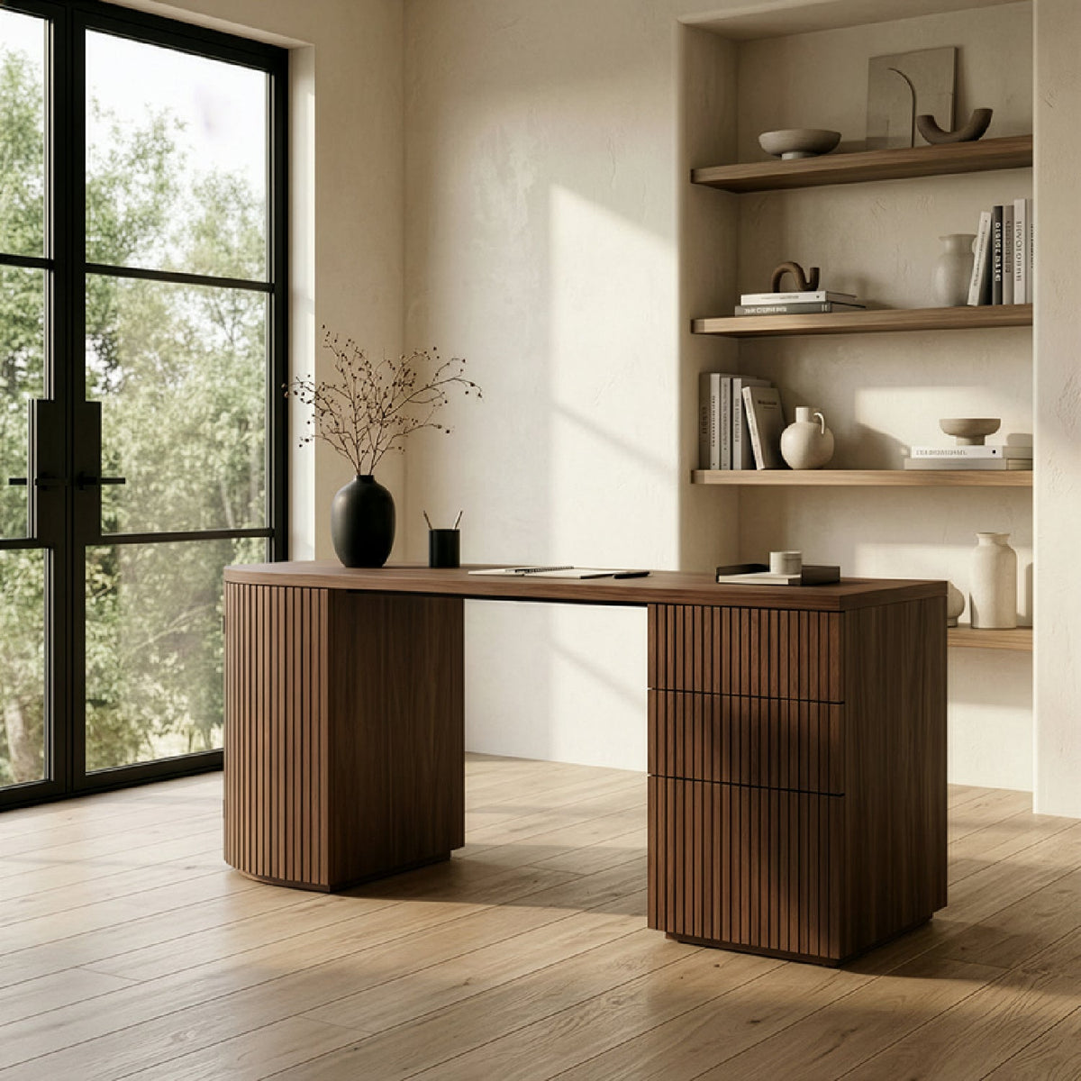 Wooden 3-Drawer Desk | Oroa Modern Albrite | Oroa.com