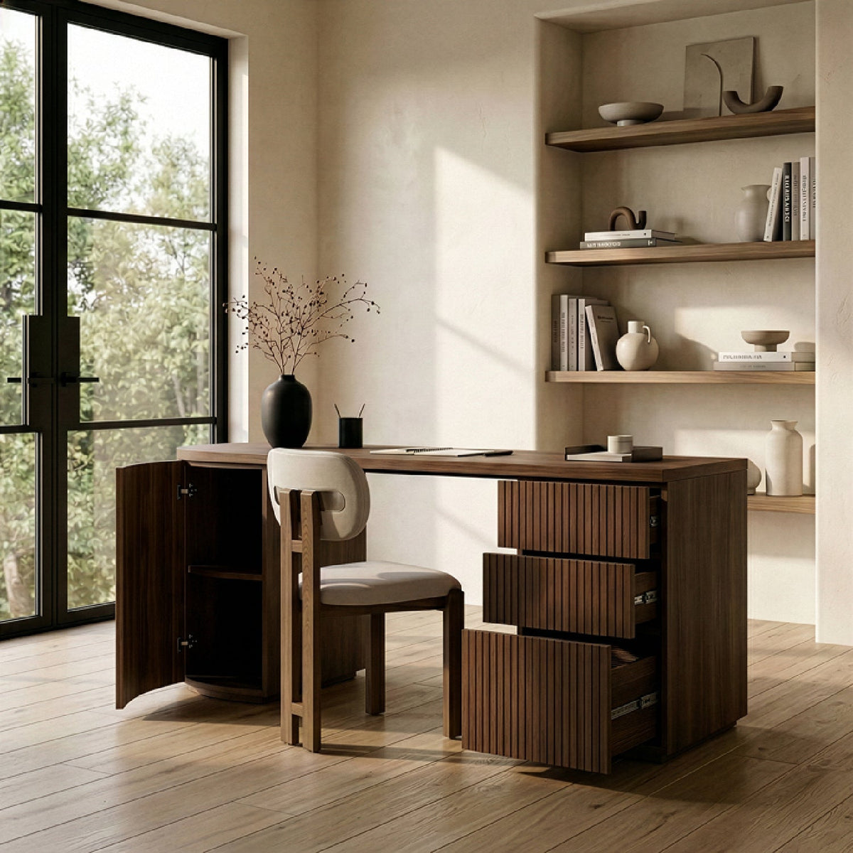 Wooden 3-Drawer Desk | Oroa Modern Albrite | Oroa.com
