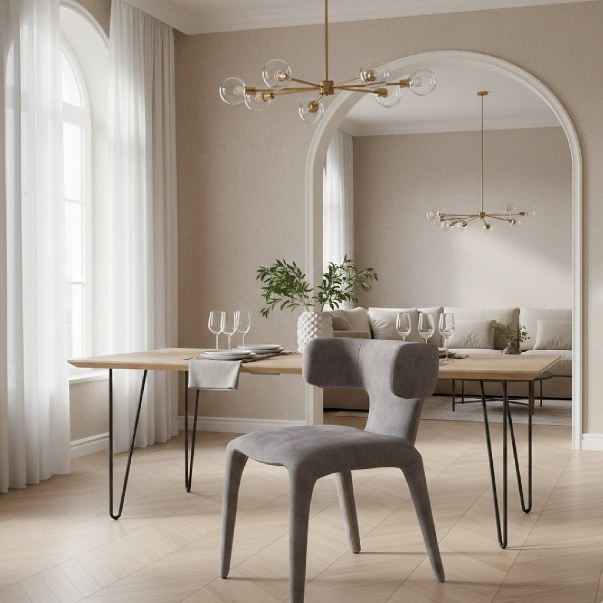 Velvet Dining Chair | OROA Modern Saehee