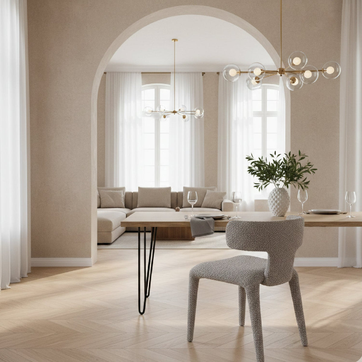 Velvet Dining Chair | OROA Modern Saehee