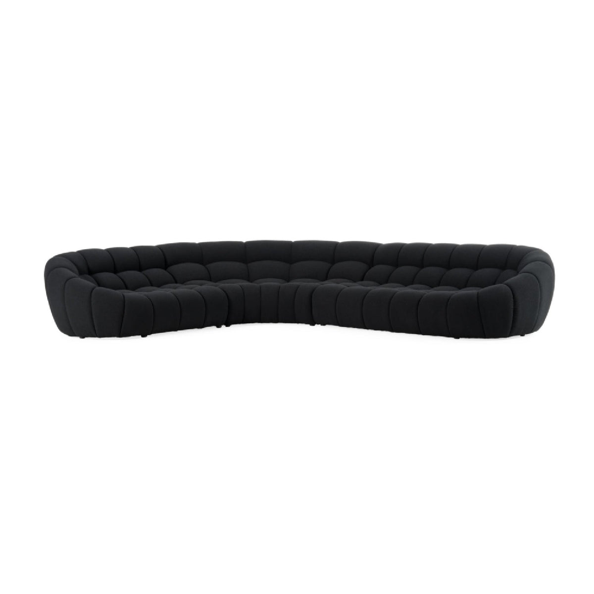 Black Tufted Sectional Sofa | OROA Modern Yolonda