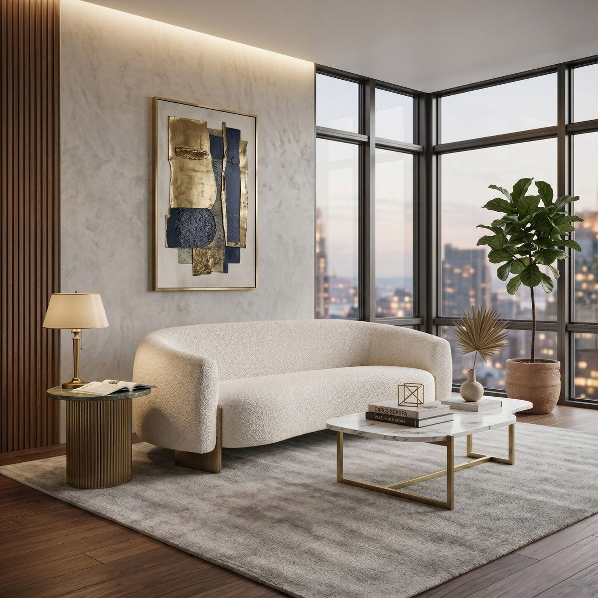 Beige Fabric Sofa | OROA Modern Thrive