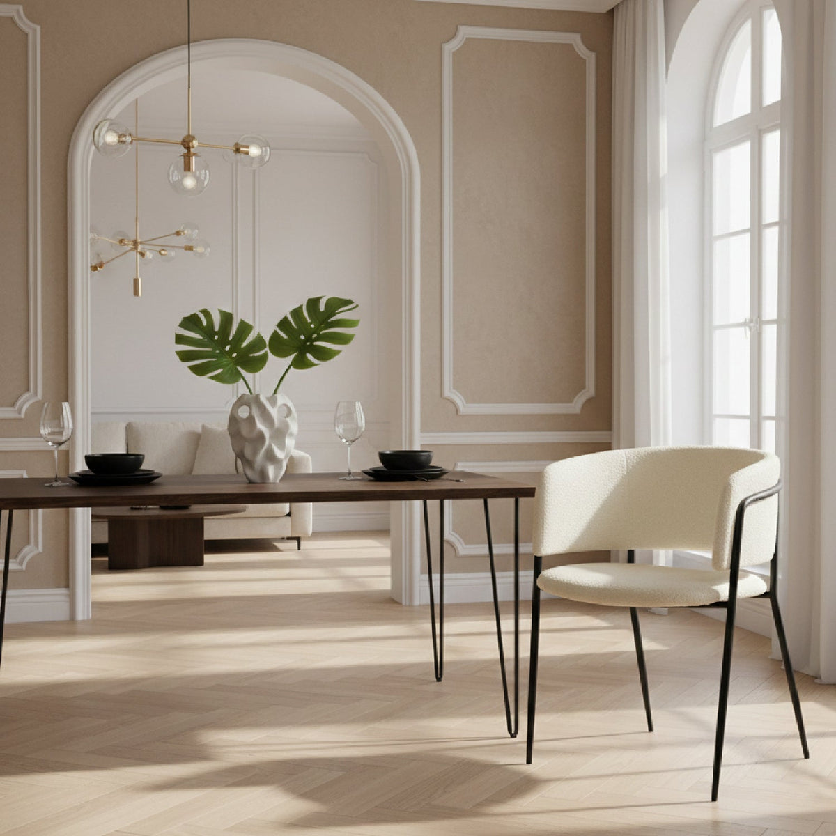 White Dining Chair Set (2) | OROA Modern Chilton