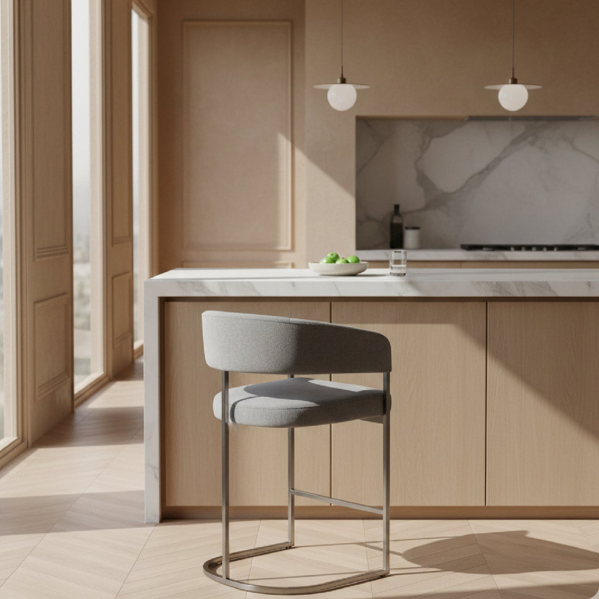 Bucket Seat Counter Chair | OROA Modern Sebastian
