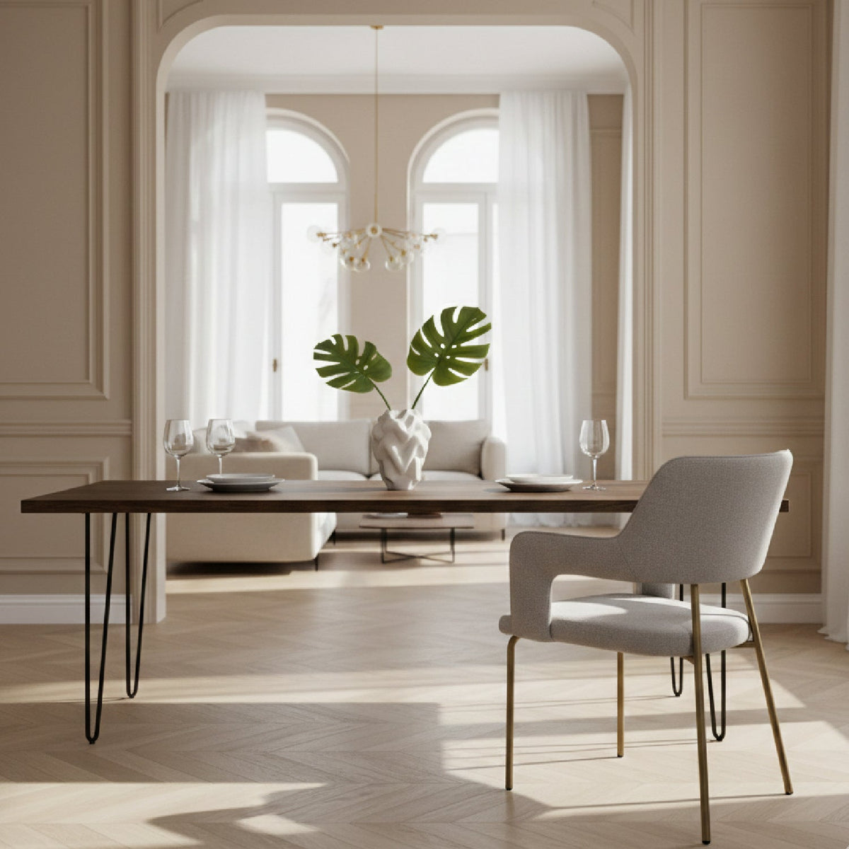 Gray Contemporary Dining Chair | OROA Modern Childers