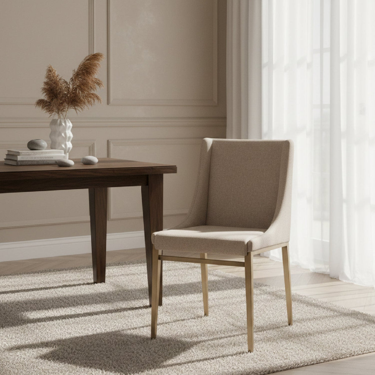 Sloped Arm Dining Chair Set (2) | OROA Modern Mimi