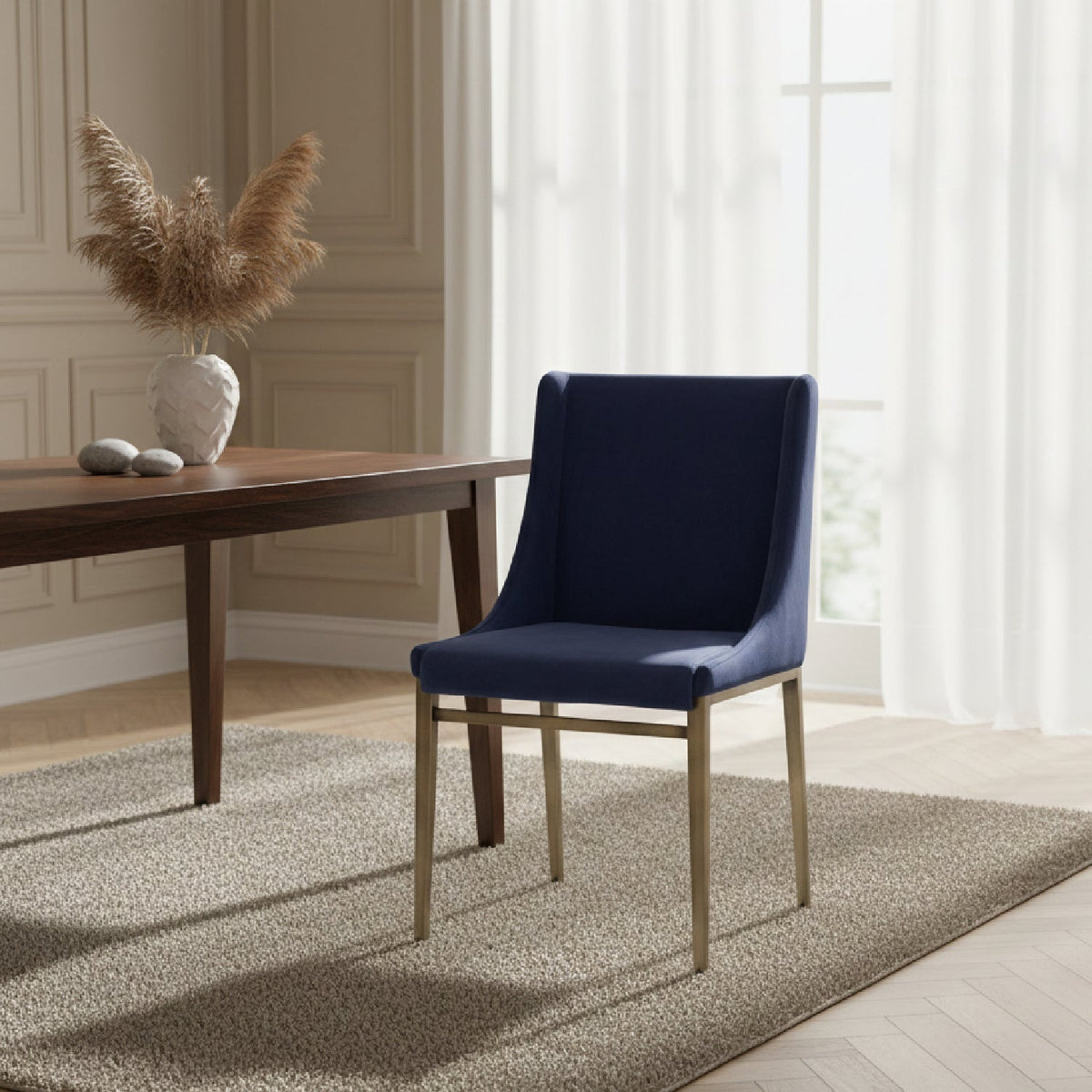 Sloped Arm Dining Chair Set (2) | OROA Modern Mimi