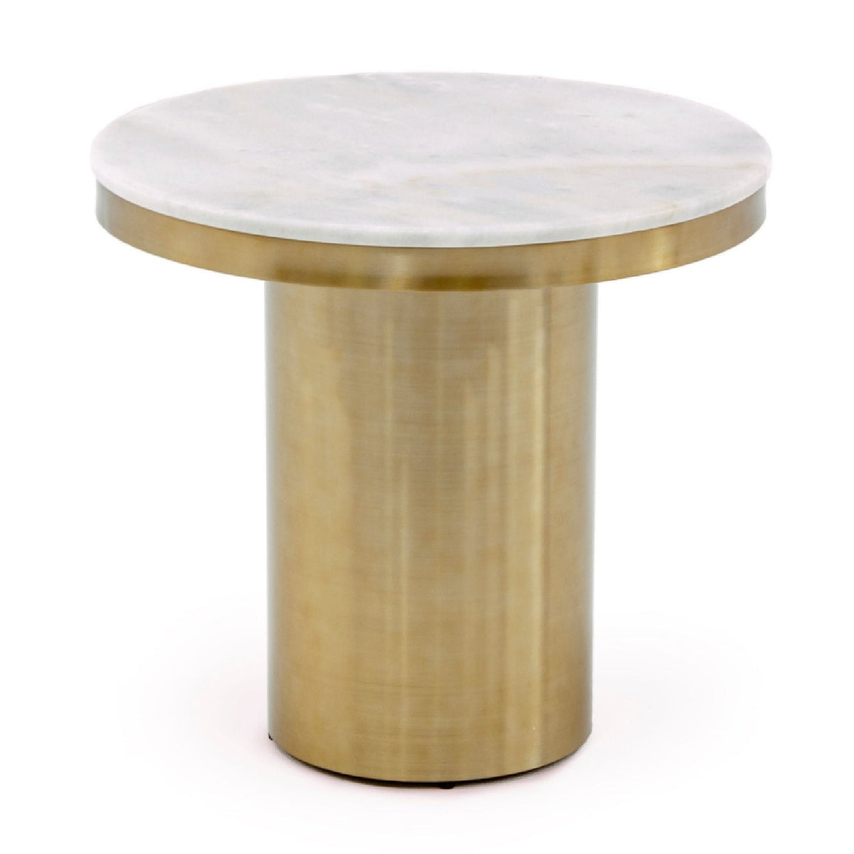 White and Gold End Table | OROA Modern Rocky