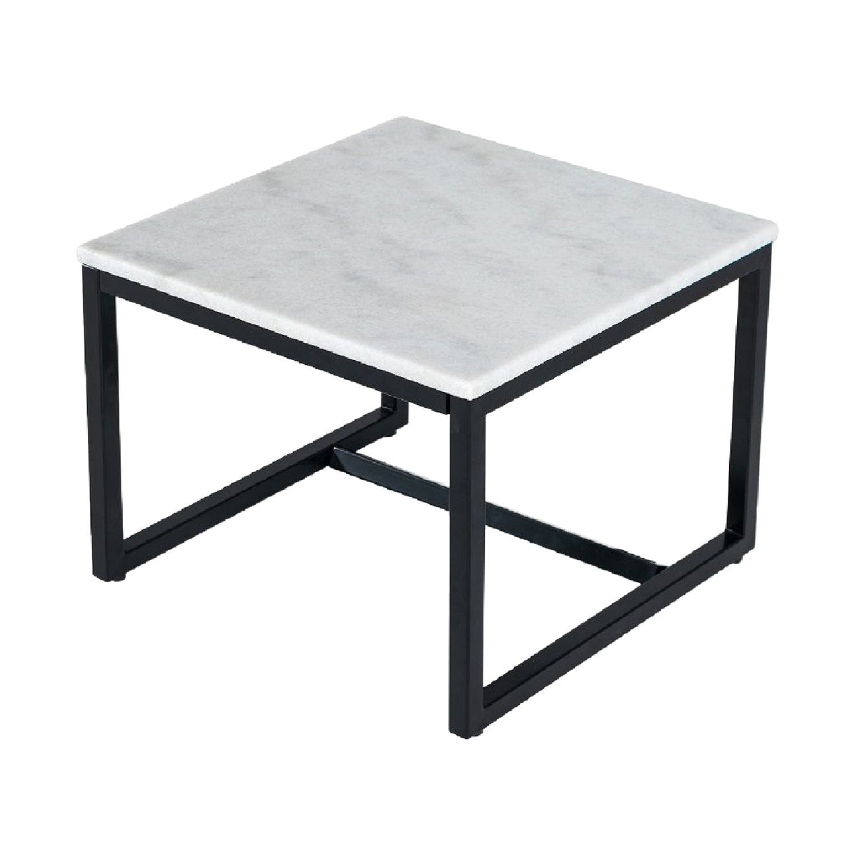 Square White Marble End Table | OROA Modern Baca