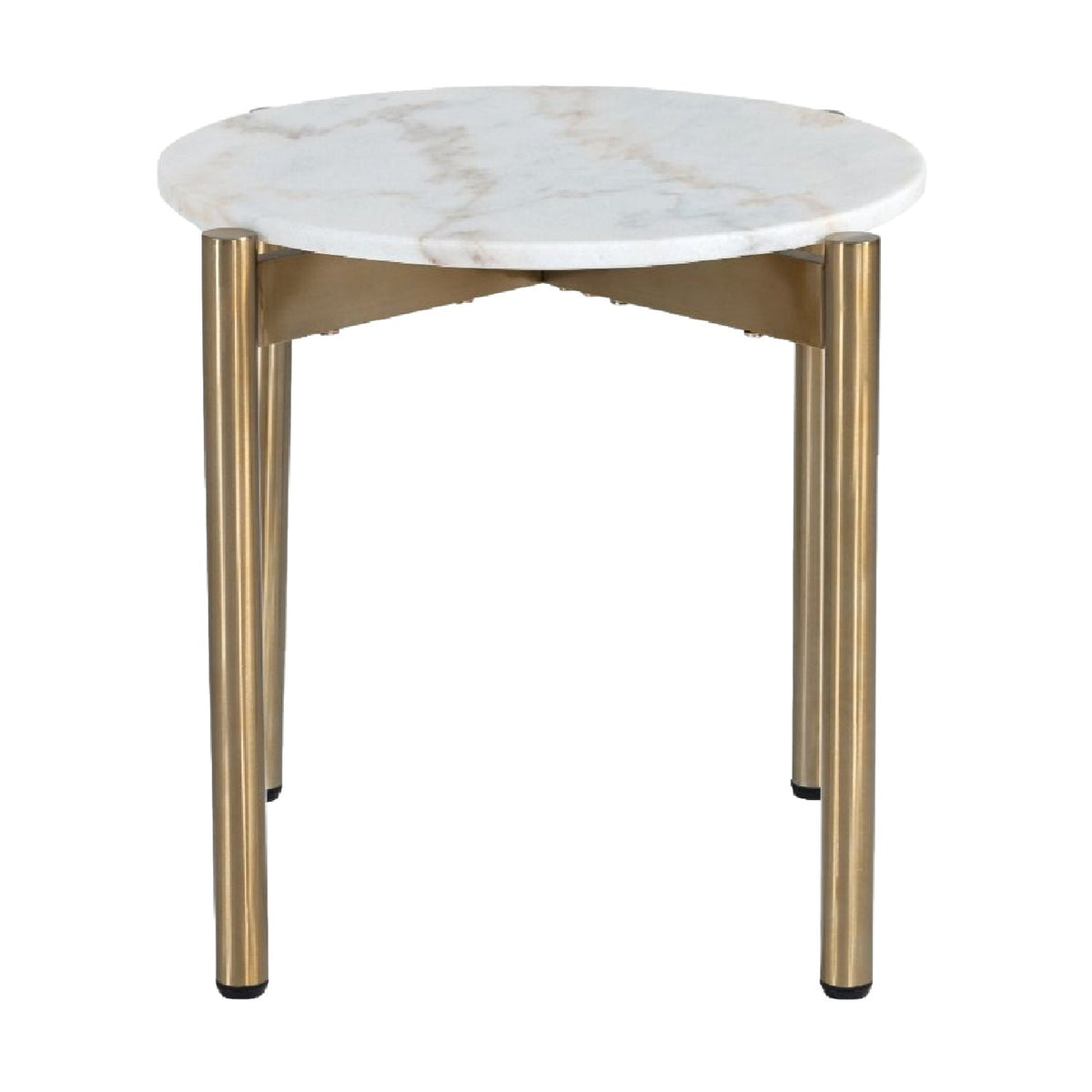 Square White Marble End Table | OROA Modern Baca