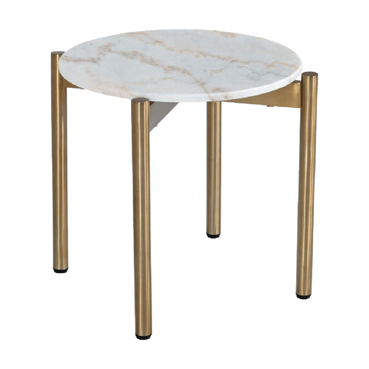 Square White Marble End Table | OROA Modern Baca