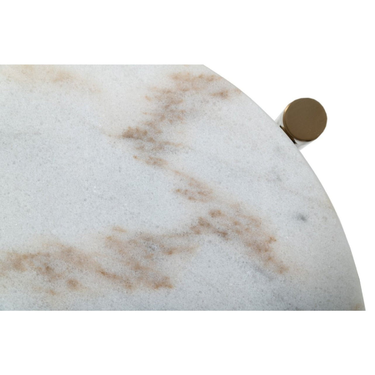 Square White Marble End Table | OROA Modern Baca
