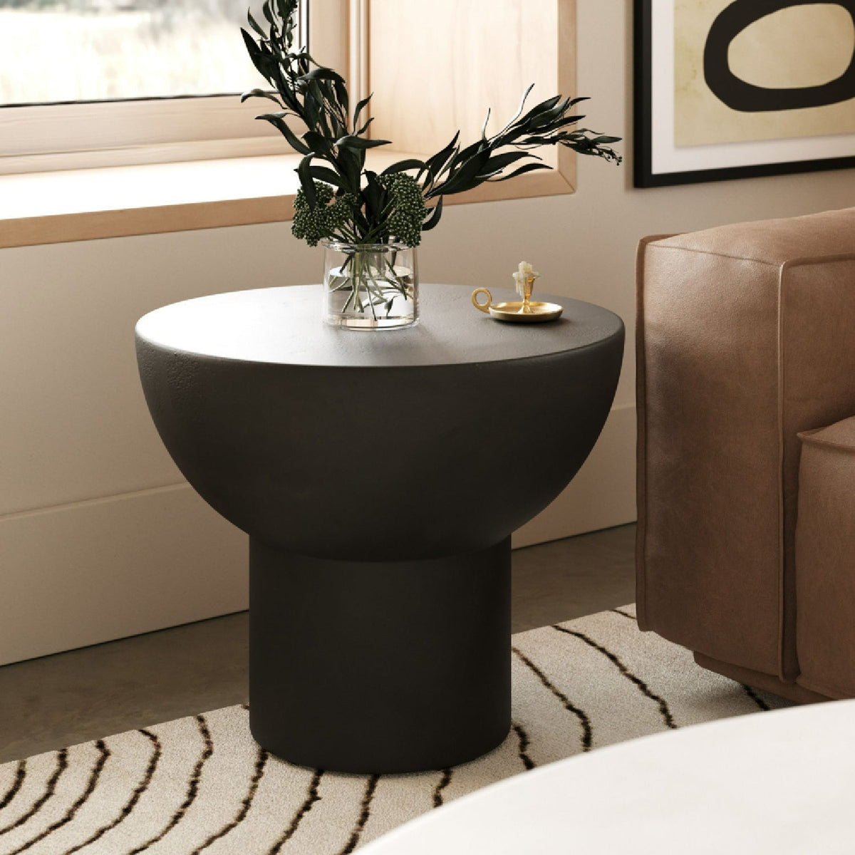 Round Terrazzo End Table | OROA Modern Fate