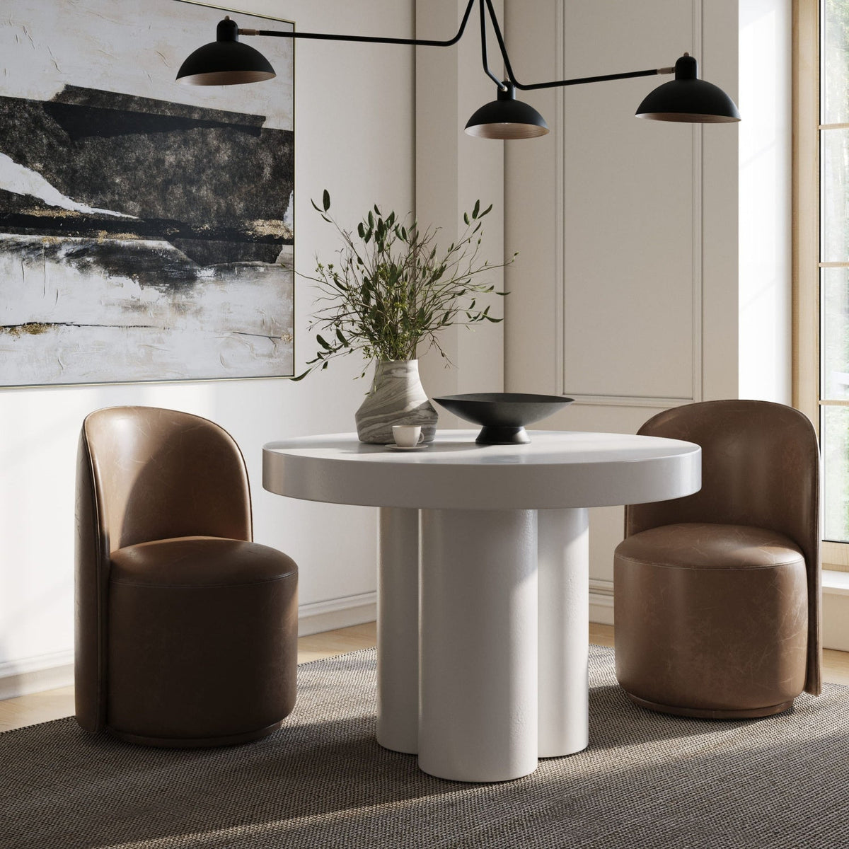 Round Concrete Dining Table | OROA Modern Bruni